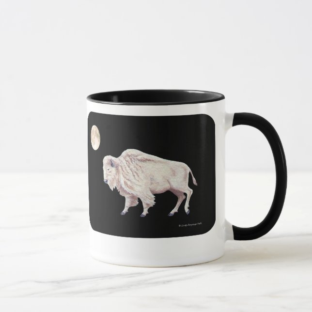 White Buffalo Full Moon Design Mug (Right)