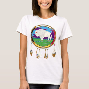 White Buffalo Native American Women's Basic Tshirt