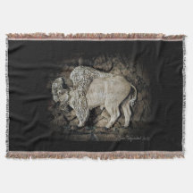 "White Buffalo" original artThrow Blanket