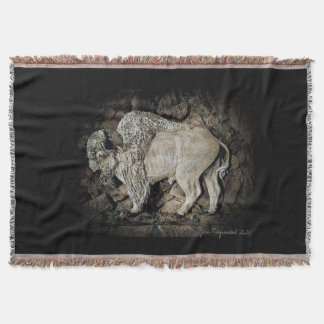 "White Buffalo" original artThrow Blanket