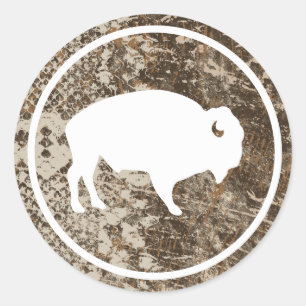 White Buffalo Outdoors 3" Round Camouflage Sticker