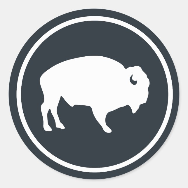 White Buffalo Outdoors Classic Round Sticker (Front)