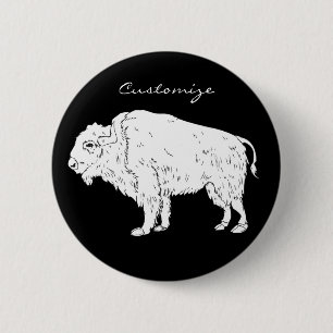 White Buffalo Thunder_Cove 2 Inch Round Button