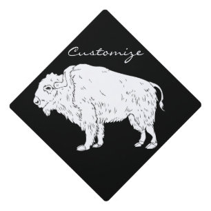 White Buffalo Thunder_Cove Graduation Cap Topper