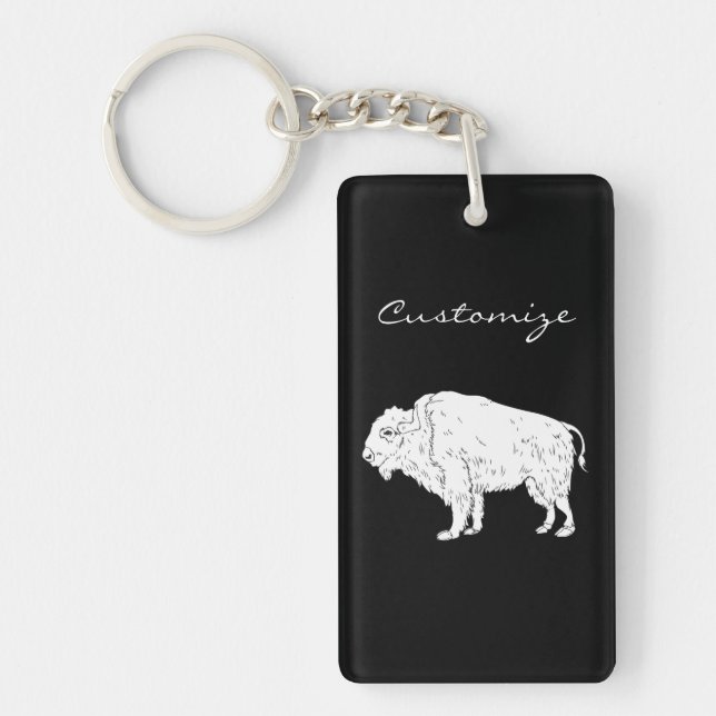 White Buffalo Thunder_Cove Keychain (Front)