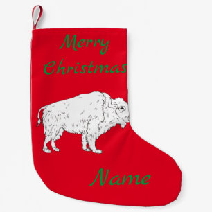 White Buffalo Thunder_Cove Small Christmas Stocking