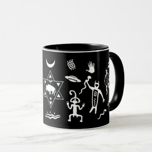 White Buffalo Tribal Spirits - black Mug