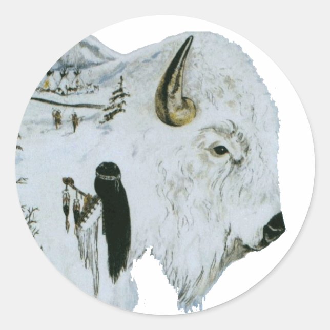 White Buffalo Woman Stickers (Front)