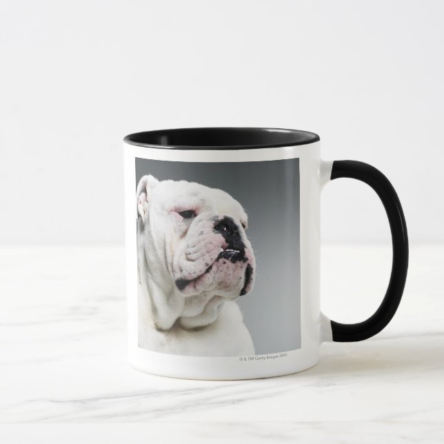 White Bull dog Mug (Right)
