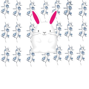 white bunny -case laptop sleeve