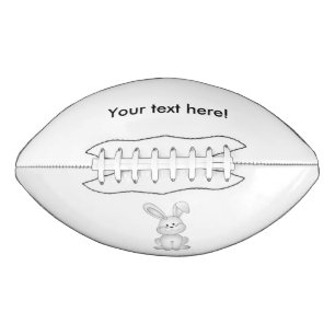 White bunny clipart football