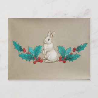 White Bunny Postcard