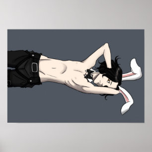 White Bunny Poster