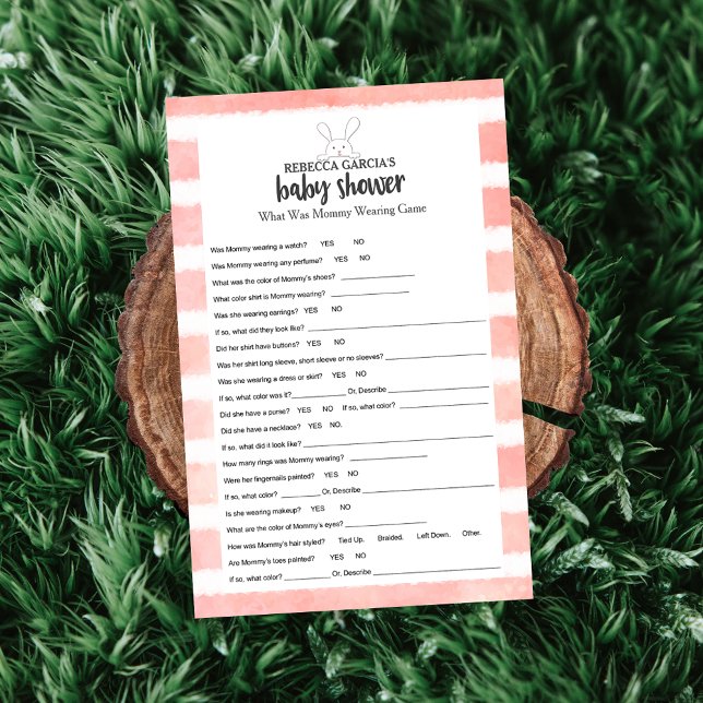 White Bunny What Was Mommy Wearing Shower Game (Creator Uploaded)