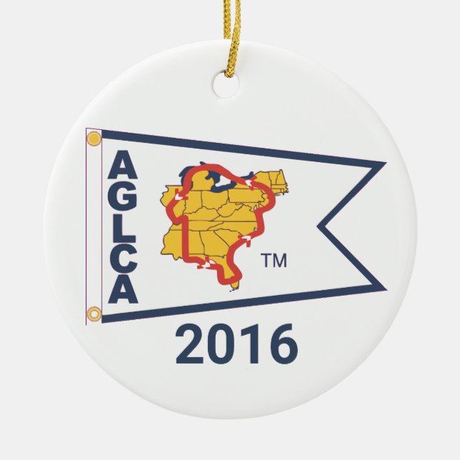 White Burgee (2016) Ceramic Ornament (Front)