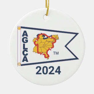 White Burgee (2024) Ornement en céramique