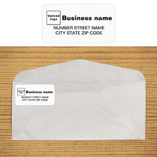 White Business Address Label