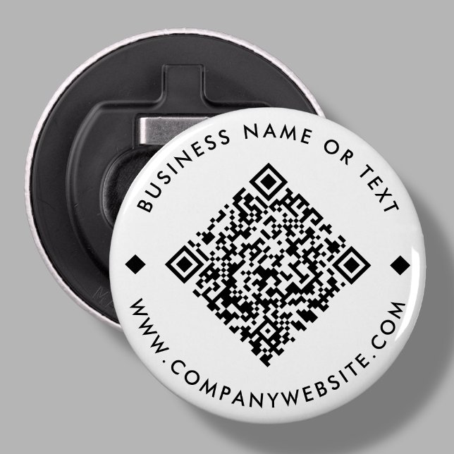 White | Business Custom QR Code Bottle Opener (Creator Uploaded)