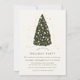White Business Noël Fête Invitation