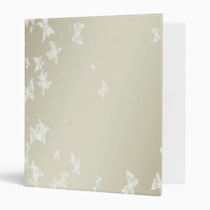 White Butterflies Binder