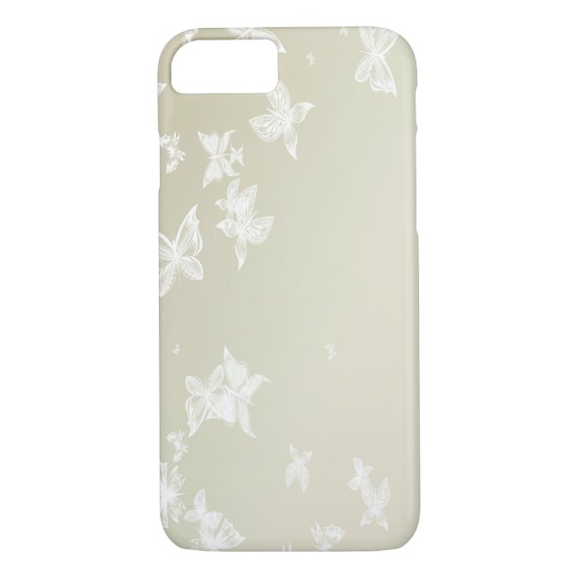 White Butterflies Case-Mate iPhone Case (Back)