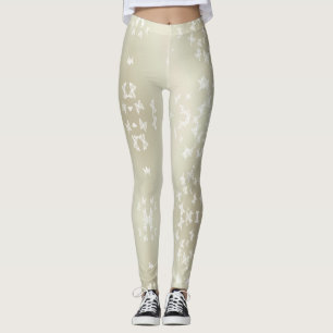 White Butterflies Leggings