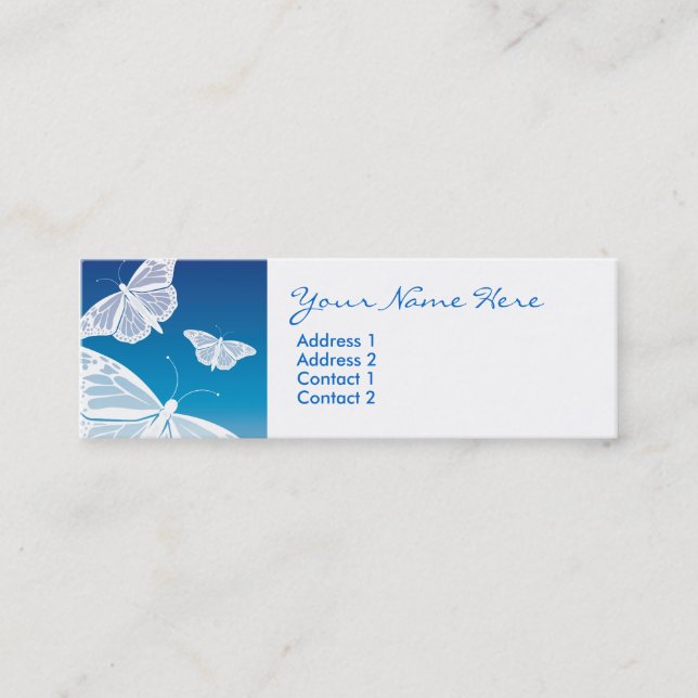 White Butterfly Skinny Cards (Front)