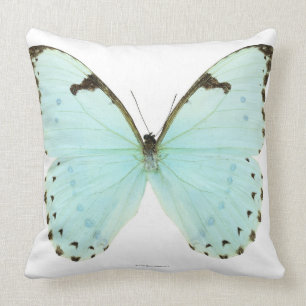 White butterfly throw pillow