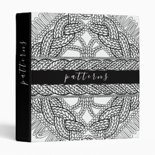 WHITE CABLE KNIT 3-Ring Binder II 