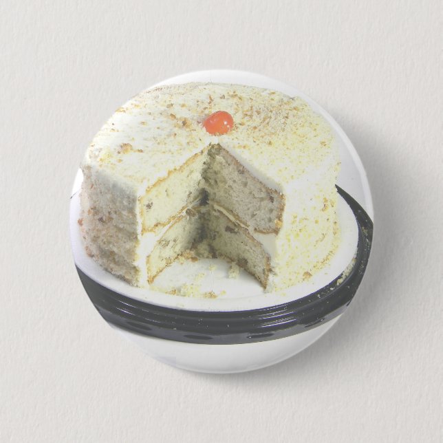 White Cake 2 Inch Round Button (Front)