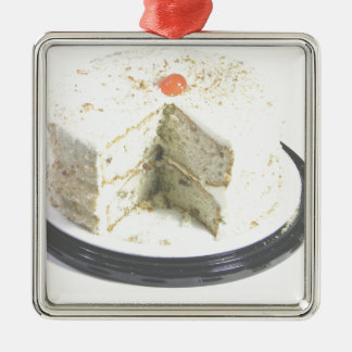 White Cake Metal Ornament