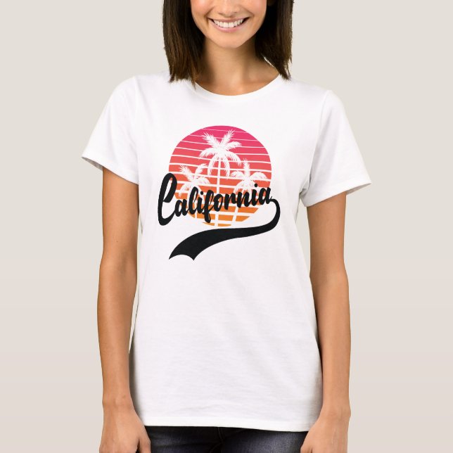 White California Retro Sunset Women's T-Shirt (Front)