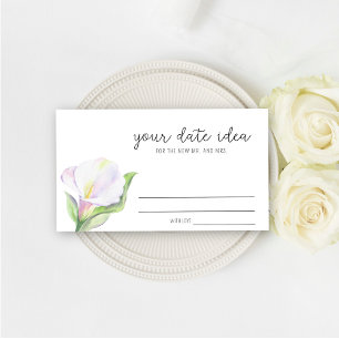 White calla - Date night ideas \ Date jar Enclosure Card