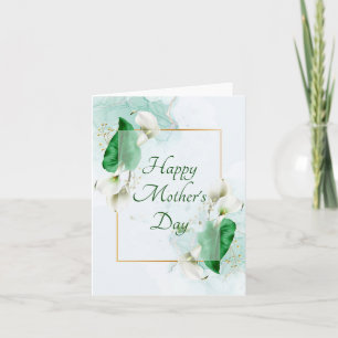 White calla lilies  card