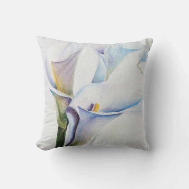 WHITE CALLA LILIES PILLOW (Front)