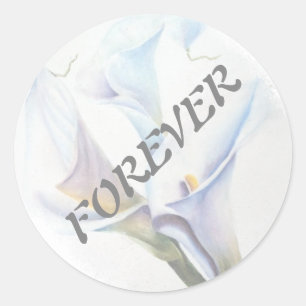 WHITE CALLA LILIES WEDDING STICKERS