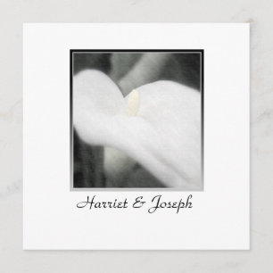 White Calla Lily Elegant Wedding Save The Date