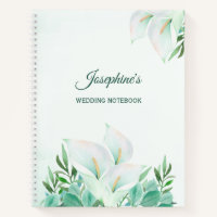 White Calla Lily Floral Watercolor Wedding