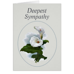 White Calla Lily, Sympathie, Perte de l'être aimé