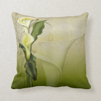 White Calla Lily Throw Pillow