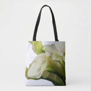 White Calla Lily Tote Bag  lk