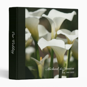 White Calla Lily  Wedding Binder