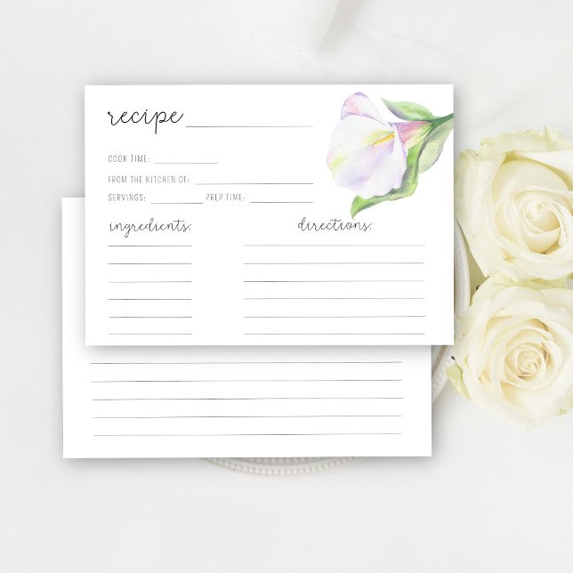 White calla - Recipe card (Creator Uploaded)