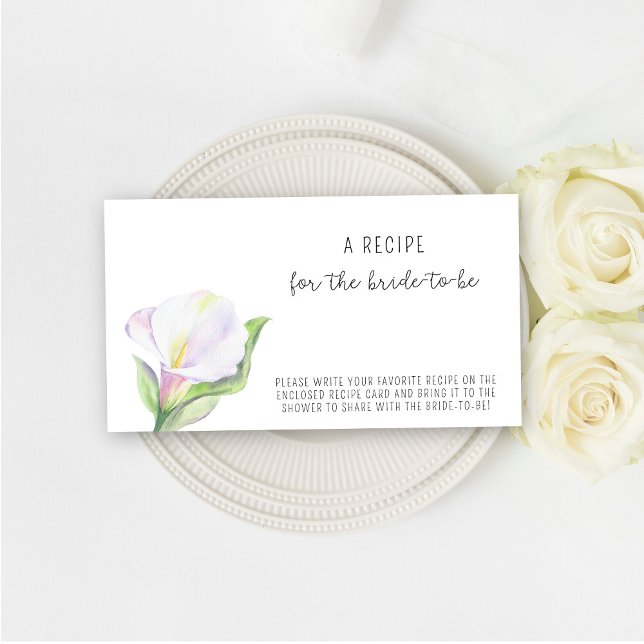 White calla - Recipe for the bride-to-be Enclosure Card (Creator Uploaded)