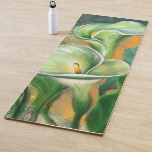 White Calla Yoga Mat