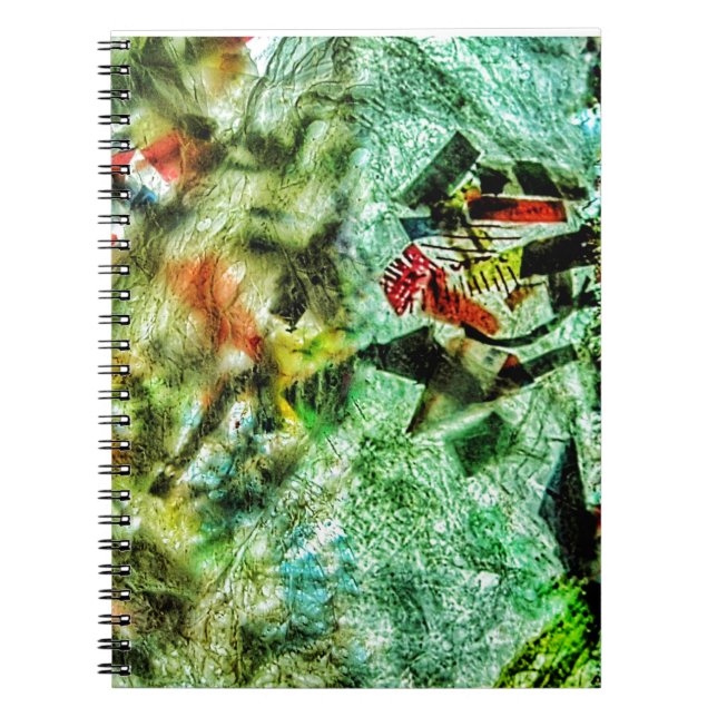 White calming abstract Spiral Photo Notebook,Mild  Notebook (Front)