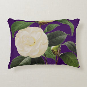 White Camellia, 1833 Accent Pillow