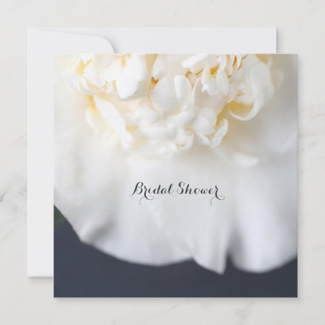 White camellia flower invitation (Front)