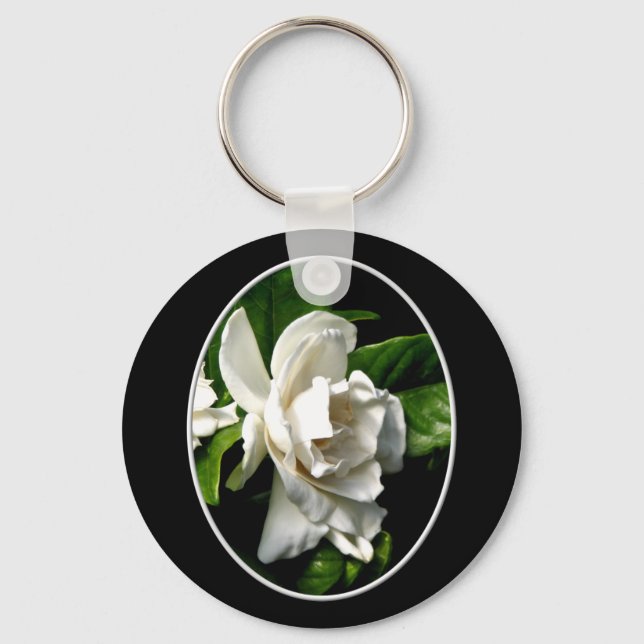 White Camellia Keychain (Front)