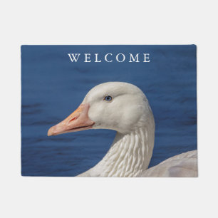 White Canadian Goose Doormat